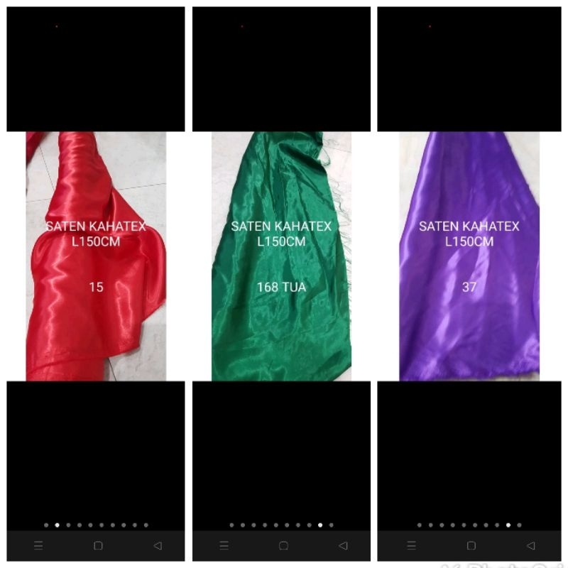 kain satin Kahatex tebal meteran (per 50 cm )