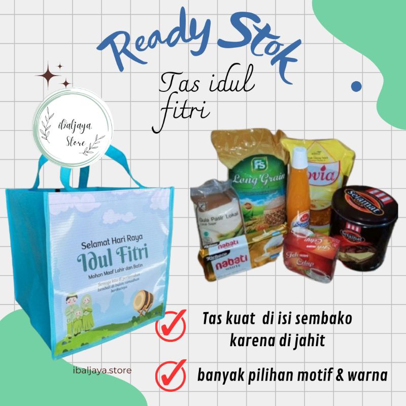 Tas idul fitri hampers lebaran bingkisan idul fitri tas spundbond goodie bag idul fitri