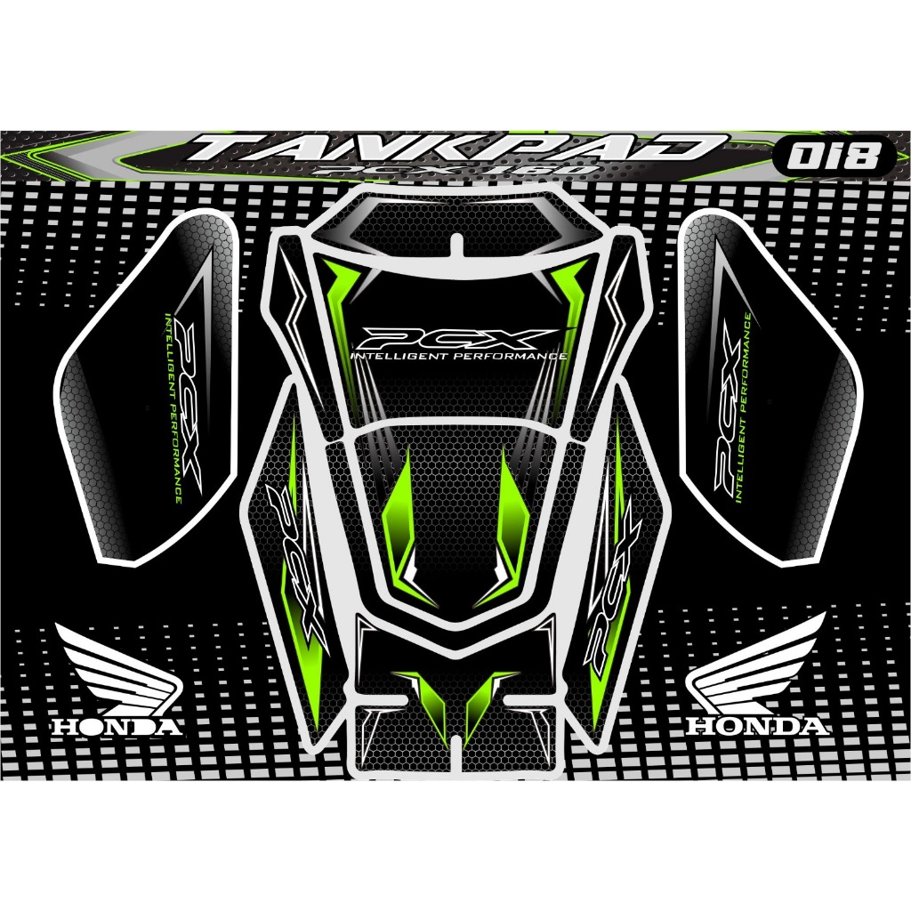 Body Protector Pcx 160 New 2021 - 2024 MOTIF CARBON 6D  / Tankpad Deckpad Set Side Pad All Pcx 160 N