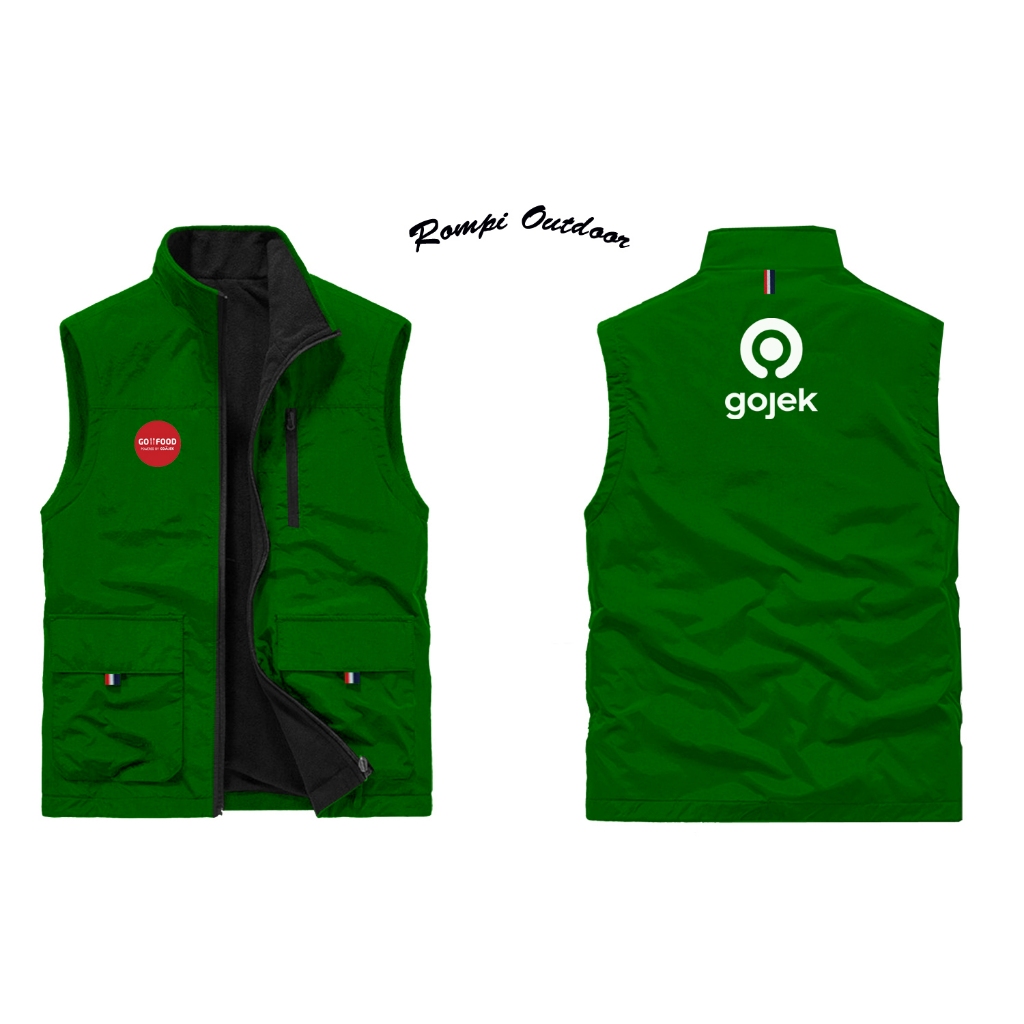 Rompi Pria Outdoor Anti Air & Angin Gojek Terbaru | Rompi Motor Pria Vest Pria | Rompi Outdoor Gojek