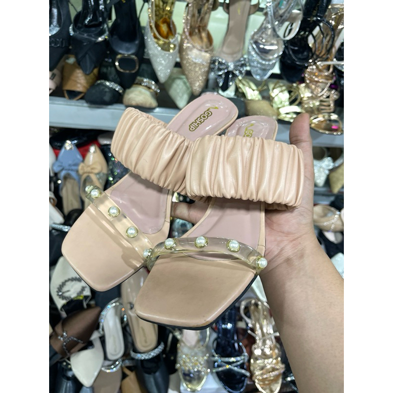Sendal heels, high heels Goship mtr cream