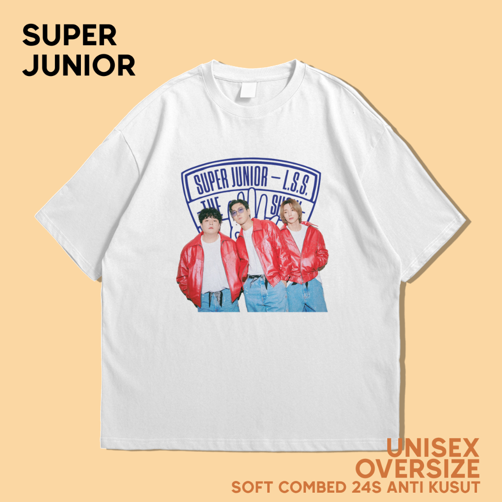 KAOS OVERSIZE SUPER JUNIOR LSS LEETEUK SHINDONG SIWON COMBED 24s PREMIUM UNISEX
