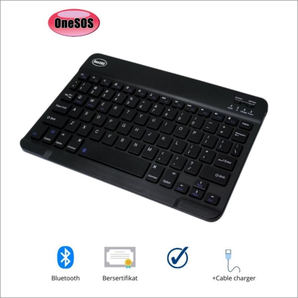 OneSos Keyboard Bluetooth 3.0 Wireless Portable Minimalis Universal