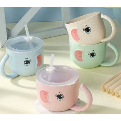 Gelas Cup Jerami Mug / Cup Gelas Anak Baby Cup Anti Tumpah / Gelas Jerami Mug