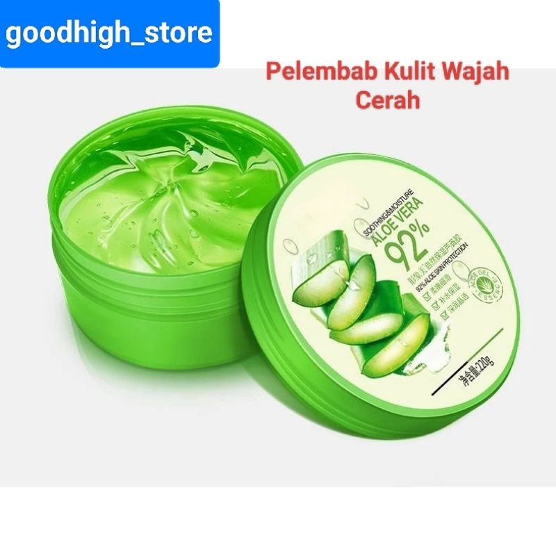 Aloe Vera 92% Pelembab Wajah Glowing Original / Peremajaan Kulit Wajah Aloe Vera Peeling Gel Soothin