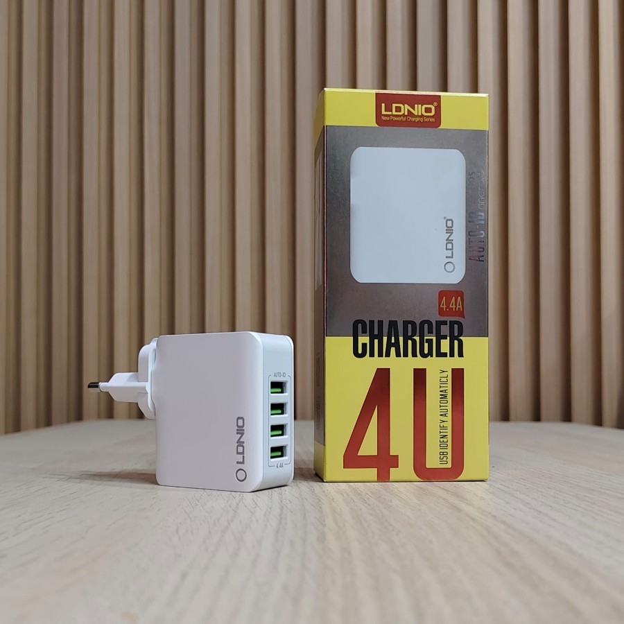 MOLAN CANO LDNIO A4403 4 USB Ports Auto-ID Power Charge Adapter Original Grosir