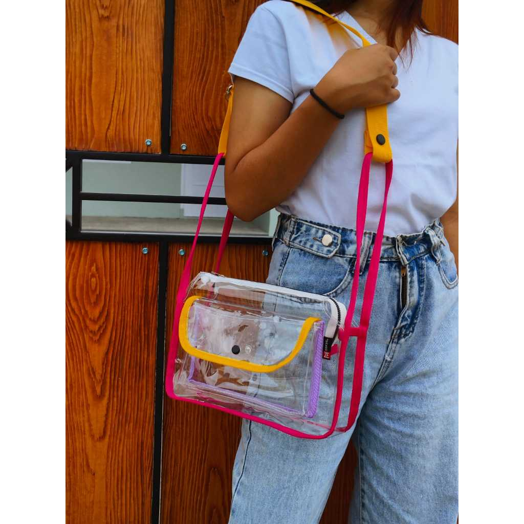 Tas mika Rainbow Mika pvc Tas mika selempang