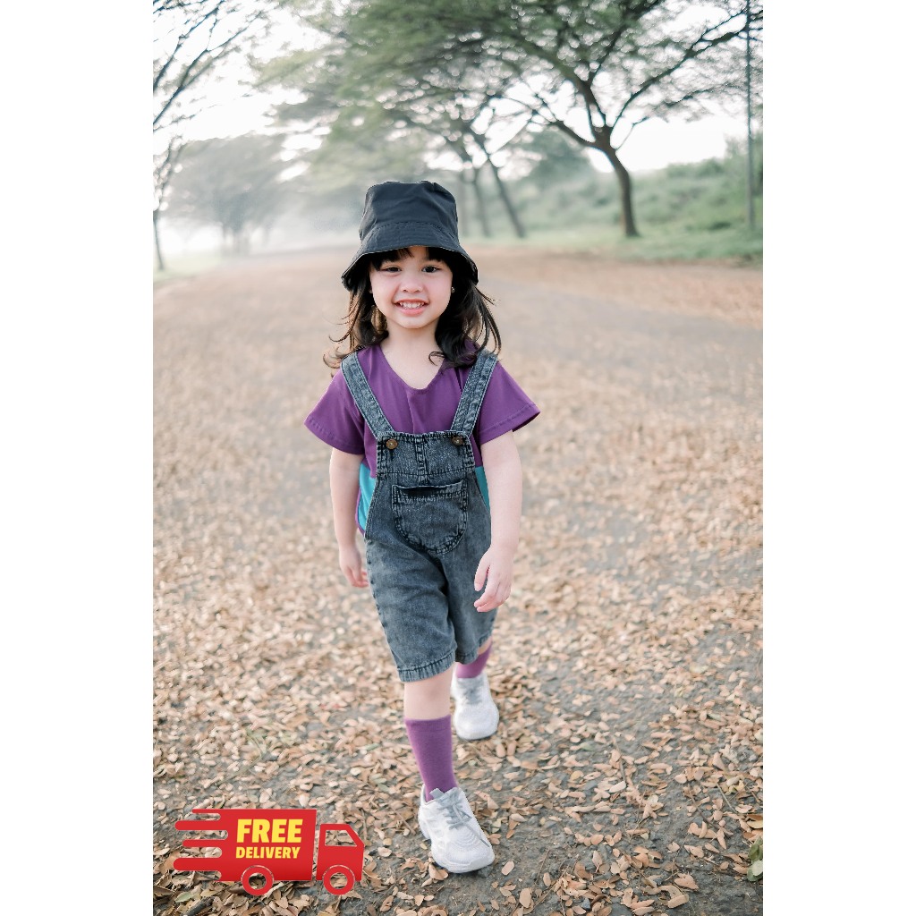 Setelan anak Overall jeans Anak laki laki perempuan Baju Kodok Anak 1 Sampai 6 Tahun overall bayi