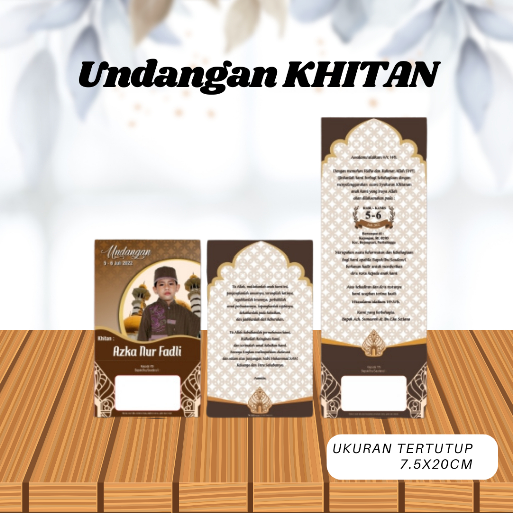 UNDANGAN KHITAN - CETAK UNDANGAN SUNATAN - UNDANGAN FOAM - UNDANGAN KOPI