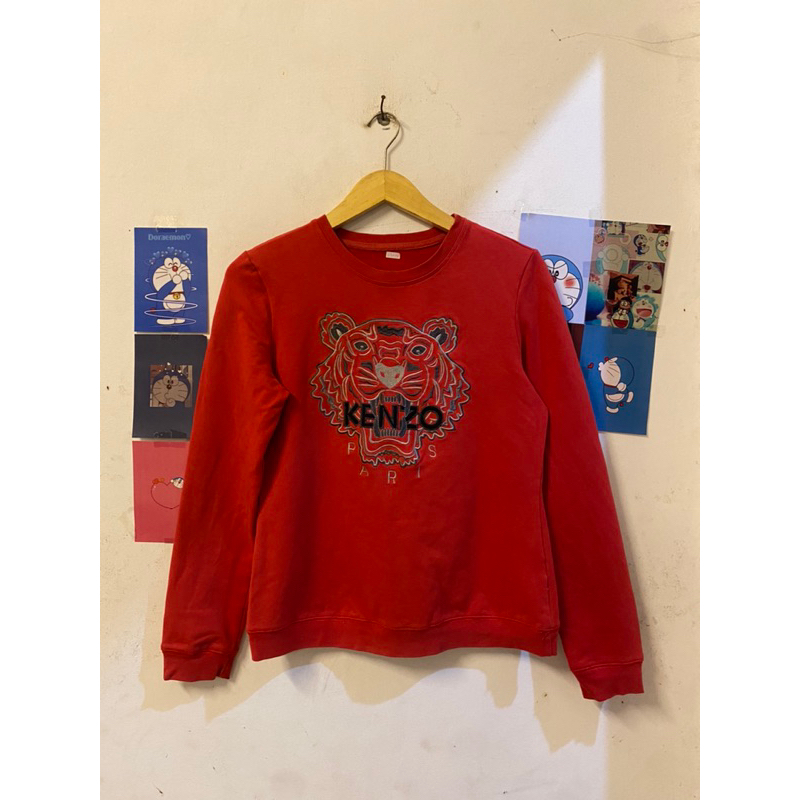 SWEATER KENZO MERAH SCND ORIGINAL | CREWNECK KENZO MERAH CABE SCND ORIGINAL