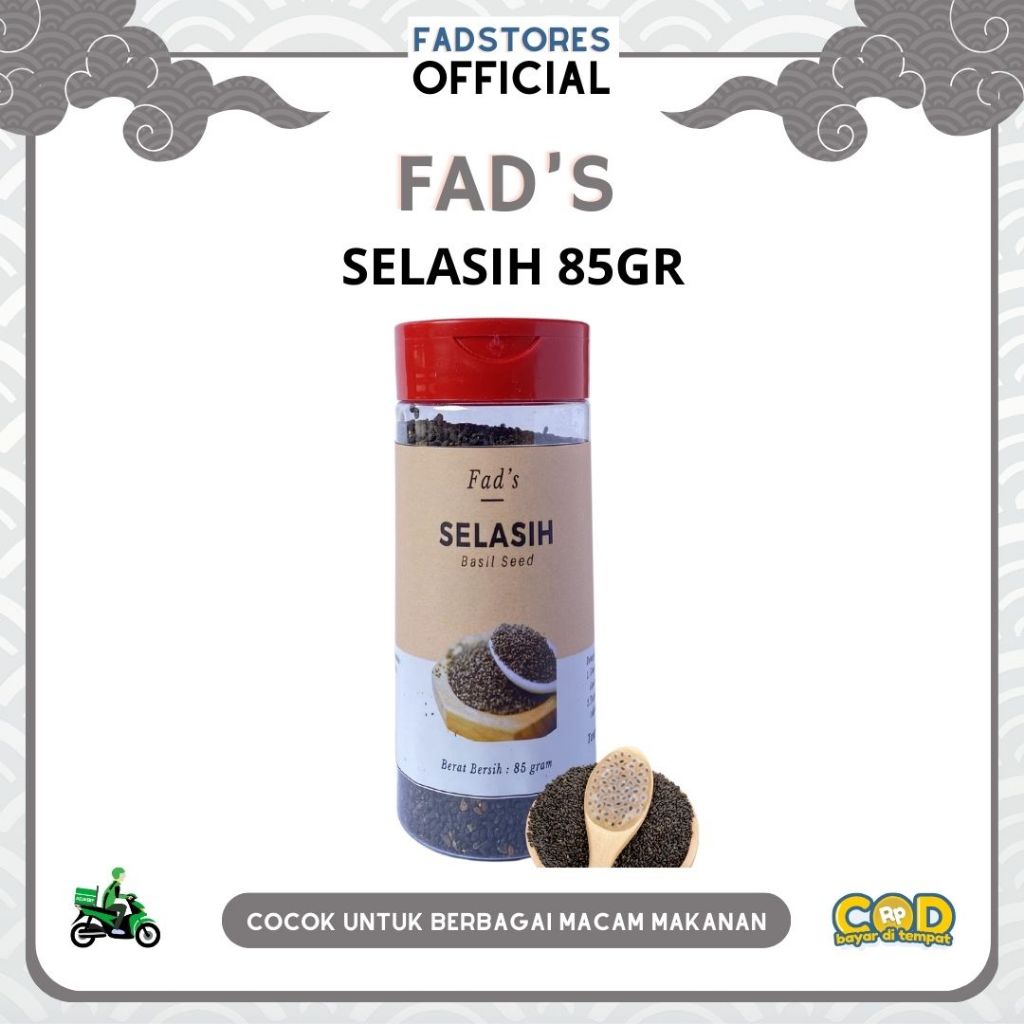 

[Kemasan Botol] Biji Selasih 85 - Basil Seeds 85 - Fad's Rempah Bubuk - Rempah JSR