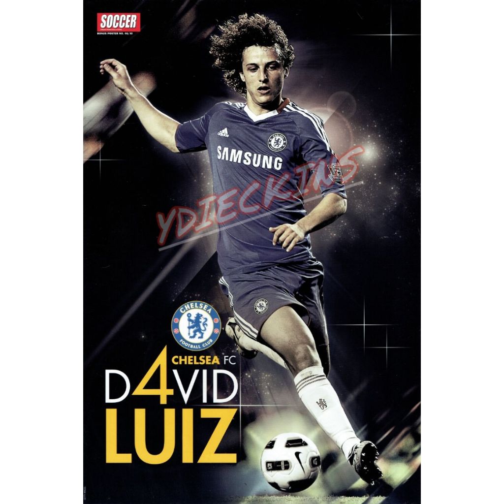 Poster Bola Tabloid SOCCER Klub Chelsea - David Luiz (2010/2011)