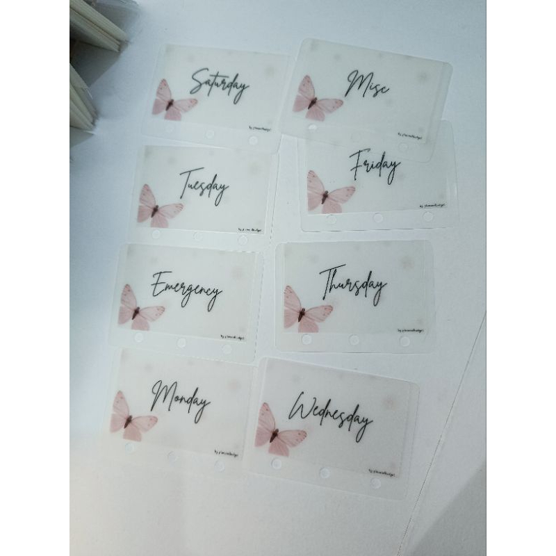 

Amplop budgeting Matte A8 Kupu-kupu pink set 9pcs