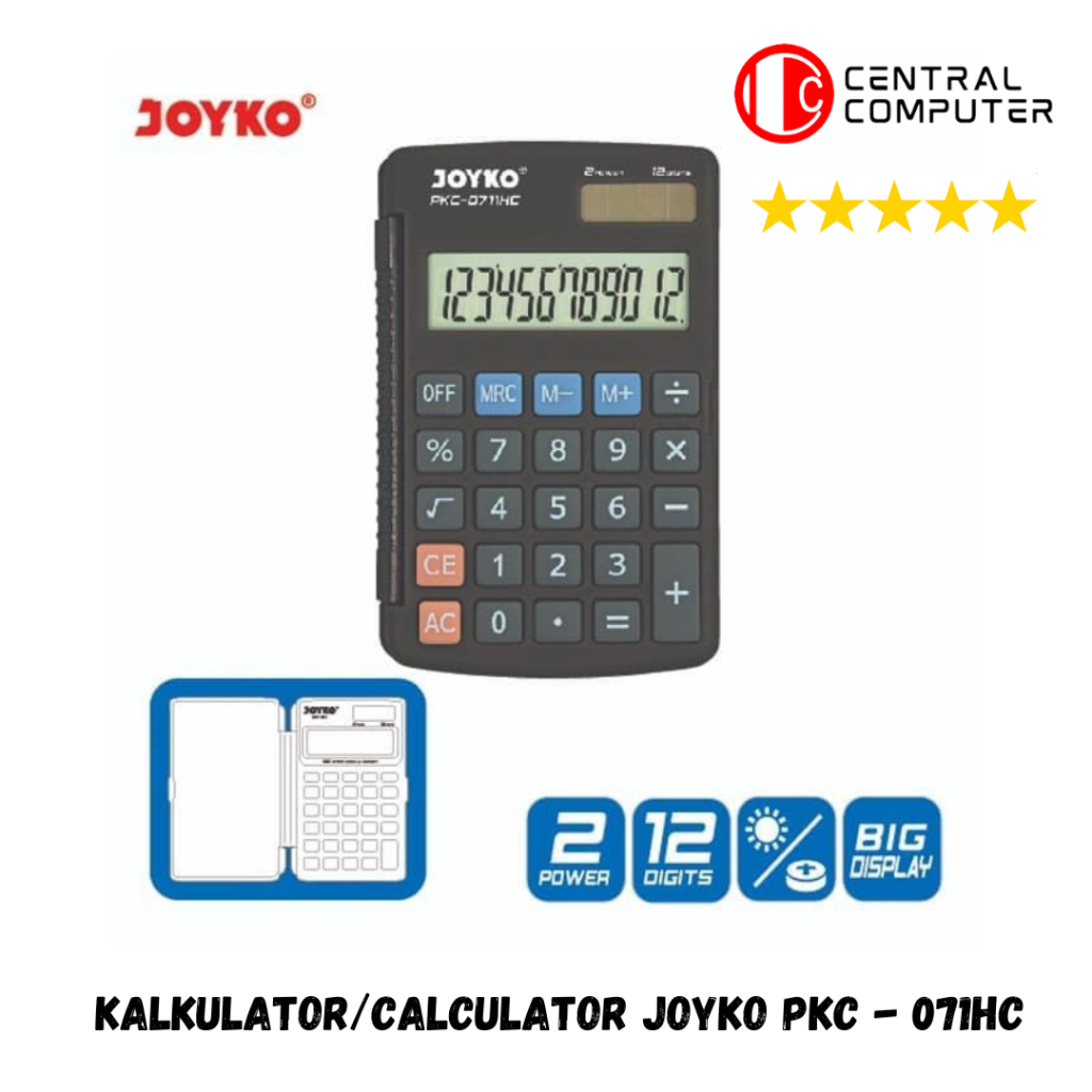 

Kalkulator Joyko PKC 0711 HC Mesin Hitung 12 Digit