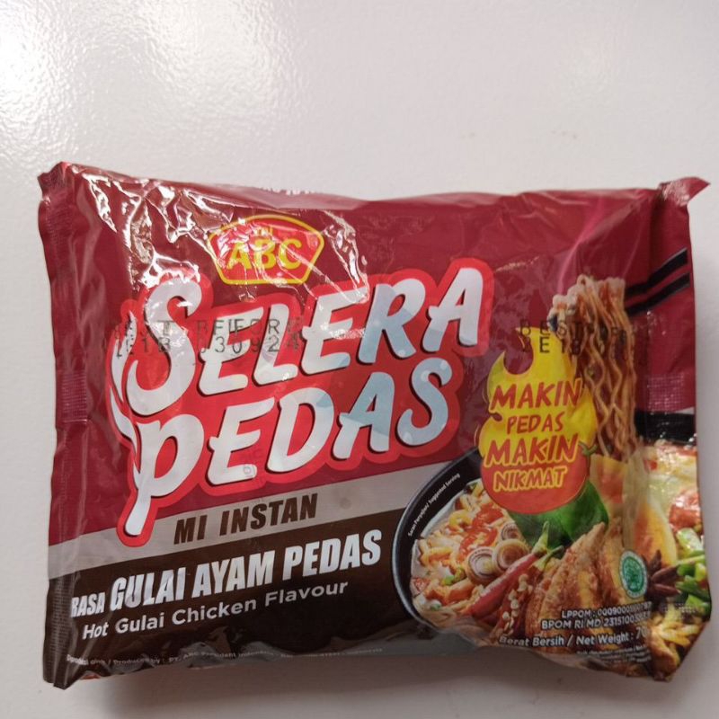 

Mie Abc Selera Pedas Kuah Gulai Ayam Pedas 70 gram 5 pcs
