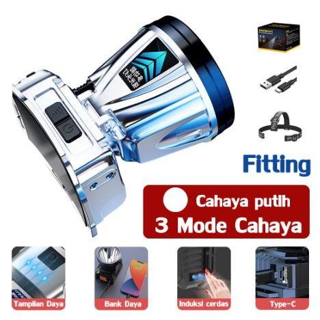 Senter Kepala RTL warna Silver