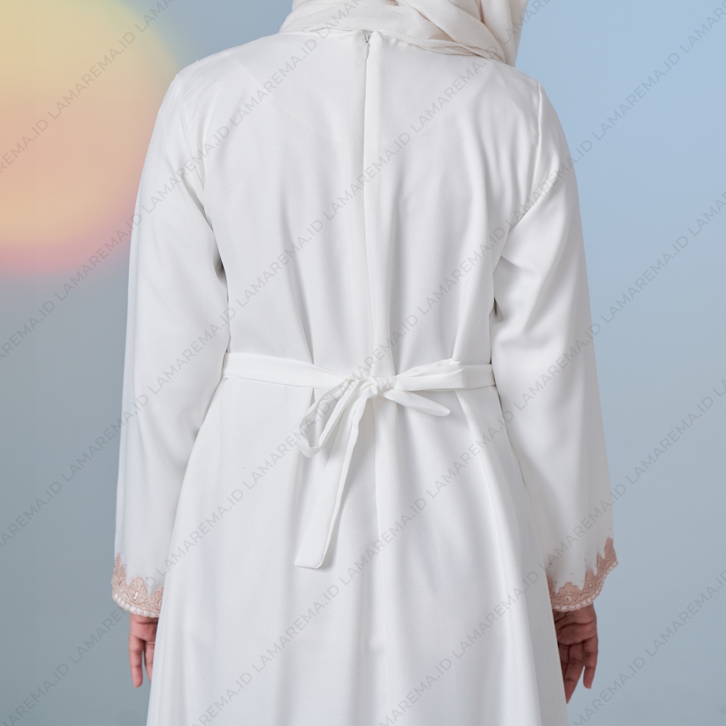 lok Baju Gamis Abaya Putih Wanita Modern Mewah Dan Elegan Terbaru Abaya Turkey Turki Warna Putih