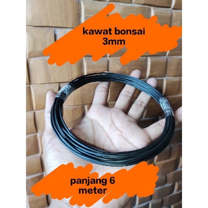 kawat bonsai hitam 2mm