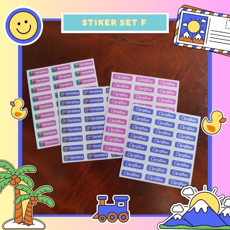 

Sticker Label Set F Cutting Bulat 3cm 120Pcs Bebas Custom Desain