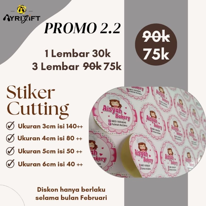 

Stiker Cutting makanan, stiker tempel by Ayrigift