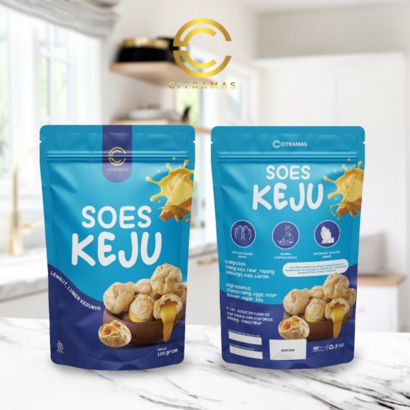 

Soes Keju Asli Malang merk Citramas Snack berat netto 100gr