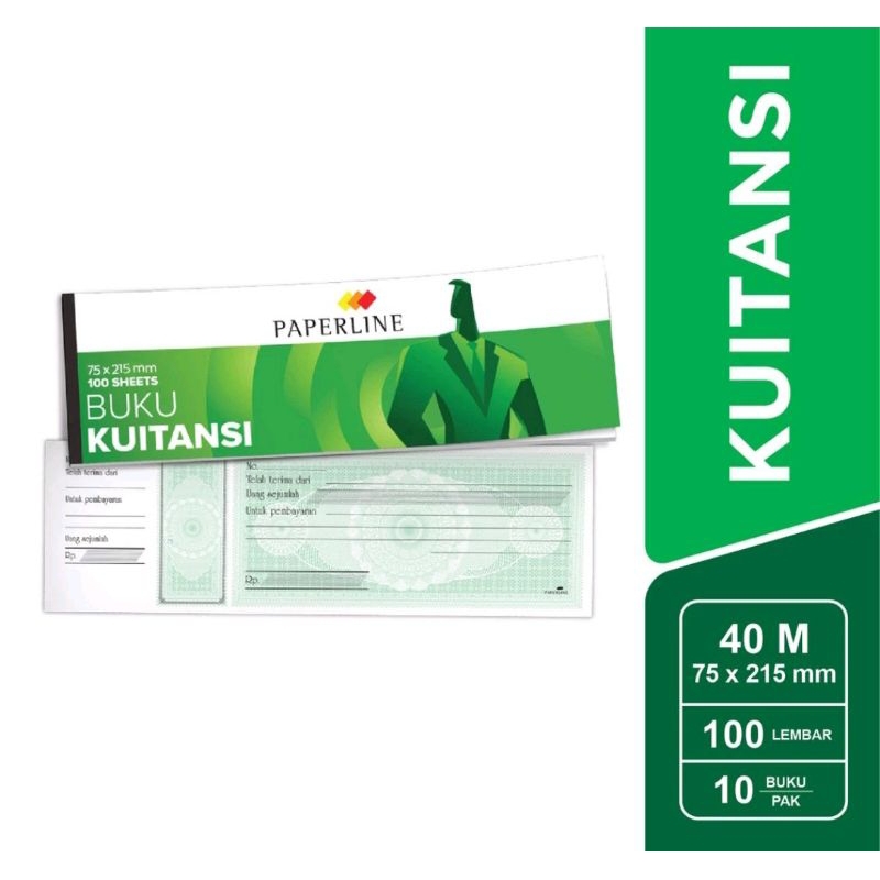 

Buku KUITANSI PAPERLINE PPL KT 40 M per pak (10 buku)