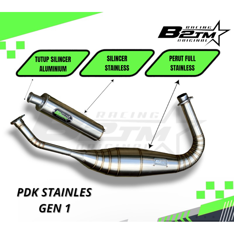 knalpot rx king knalpot pdk rx king Racing full stainles B2TM Racing knalpot