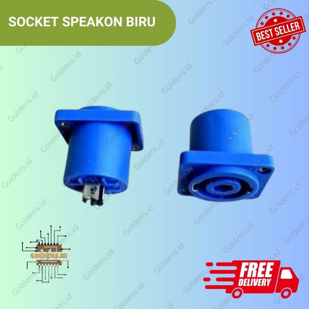 SOKET SPIKON/SOKET SPEAKER BIRU