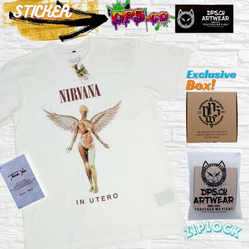 T-Shirt Band NIRVANA/ Baju NIRVANA / Kaos Musik Metal Rock / Bootleg Premium