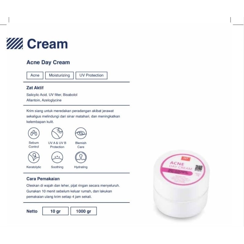 DEF Acne Day Cream Derma Elok Farma
