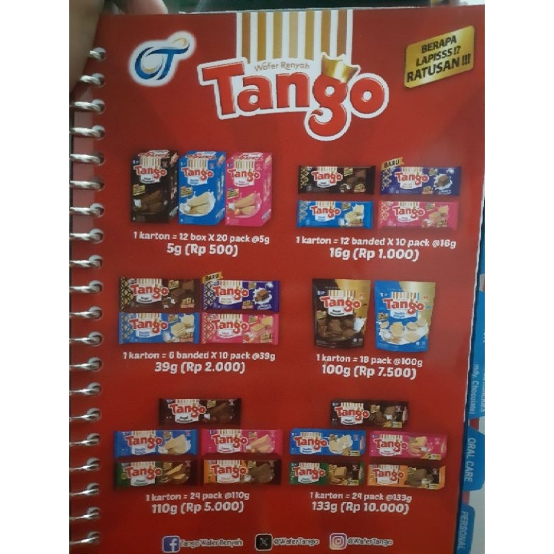 

Tango waffer eceran 2000 . kemasan baru isi 14