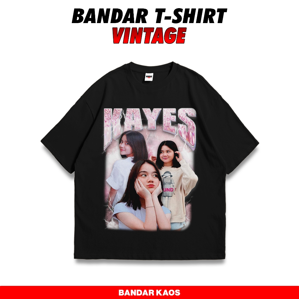 Bandar Kaos Vintage Onic Kayes - Baju Vintage Aesthetic - T-Shirt Vintage Viral Cotton Combed 30s - 