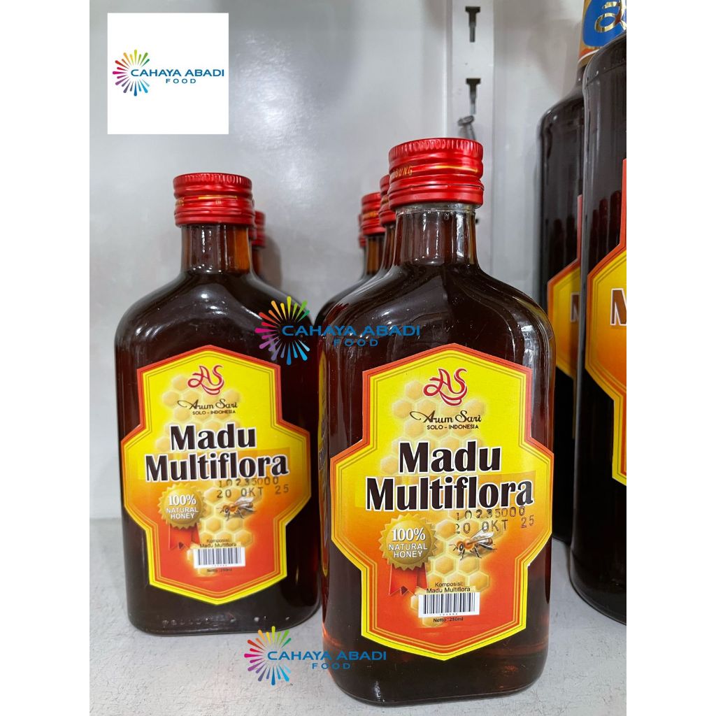 

Madu Multiflora Arum Sari 250ml [ Botol Kaca ]