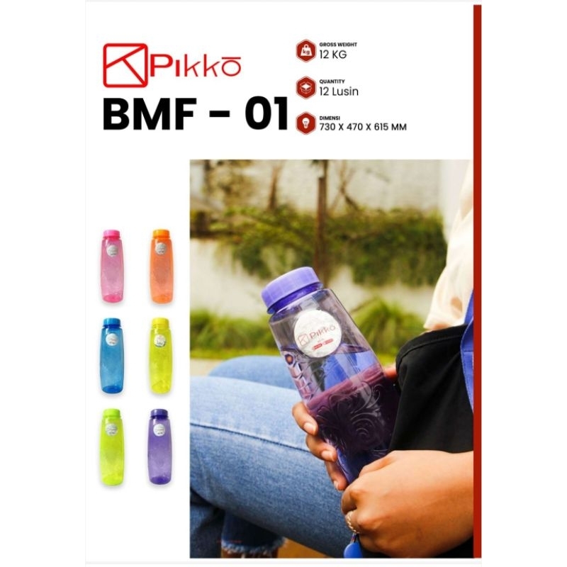 BOTOL MINUM PLASTIK PIKKO 1 LITER /BOTOL AIR PLASTIK WARNA 1 LITER