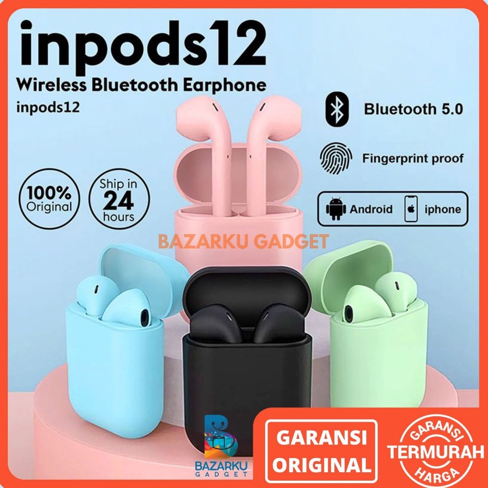 ART L92X Headset Bluetooth InPods 12 Macaron TWS InPods i12 Headset Wireless Sport InPods12 Earphone