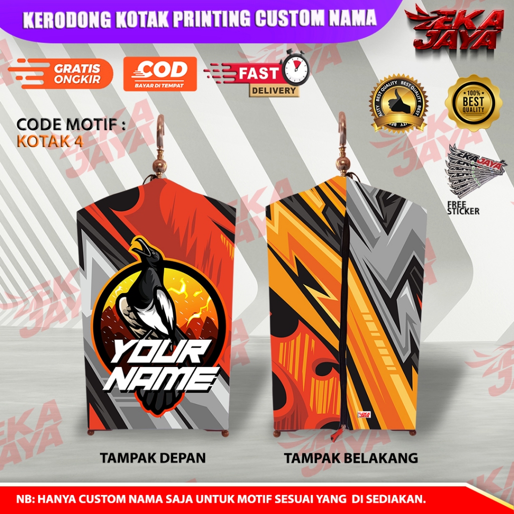 PROMO Krodong Printing Dobel Layer Polos Sangkar Kotak No1, No 2, No 3 Eka Jaya Bahan Tebal