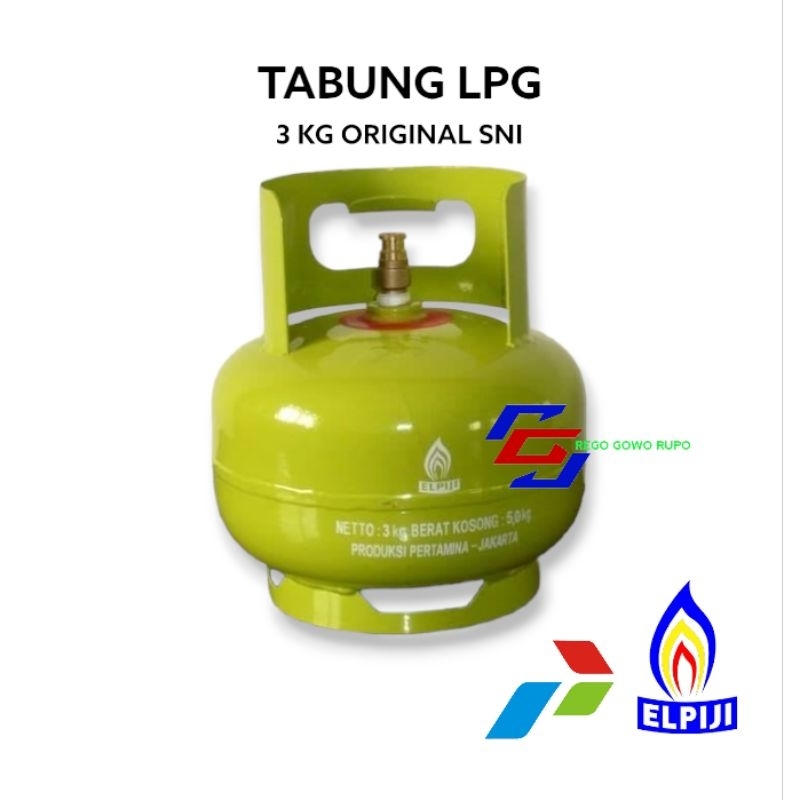 🇵 🇷 🇴 🇲 🇴  TABUNG GAS LPG KOSONG - 3KG ORI SELANG PAKET REGULATOR METER HAPPY FUN SNI