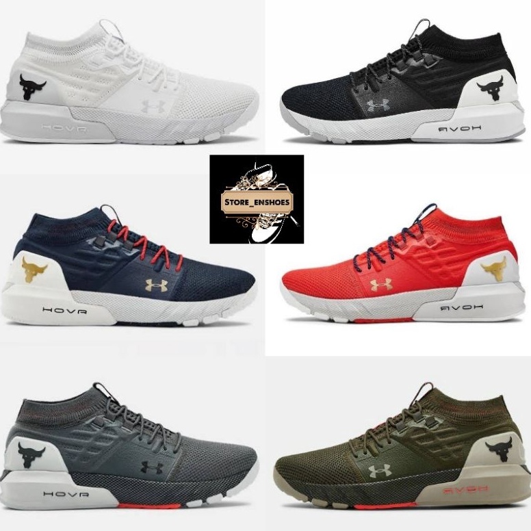 Tidak Diragukan SEPATU OLAHRAGA PRIA UNDER ARMOUR PROJECT ROCK 2 BLACK WHITE PREMIUM QUALITY