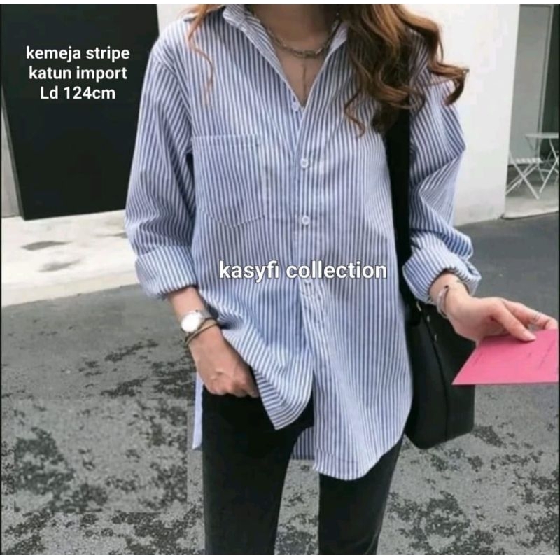 KEMEJA STRIPE JUMBO/KEMEJA STRIPE OVERSIZE
