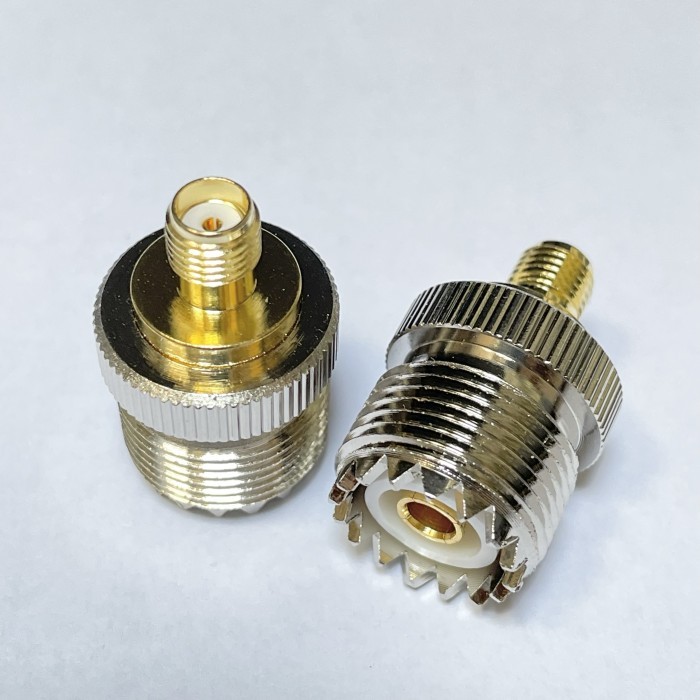 Konektor PL Female to SMA Female Sambungan PL259 Radio HT Connector Konektor PL Female to SMA Female