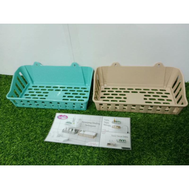 Keranjang dinding serbaguna/rak dinding serbaguna/rak plastik dapur/rak  toilet gantung/rak plastik 