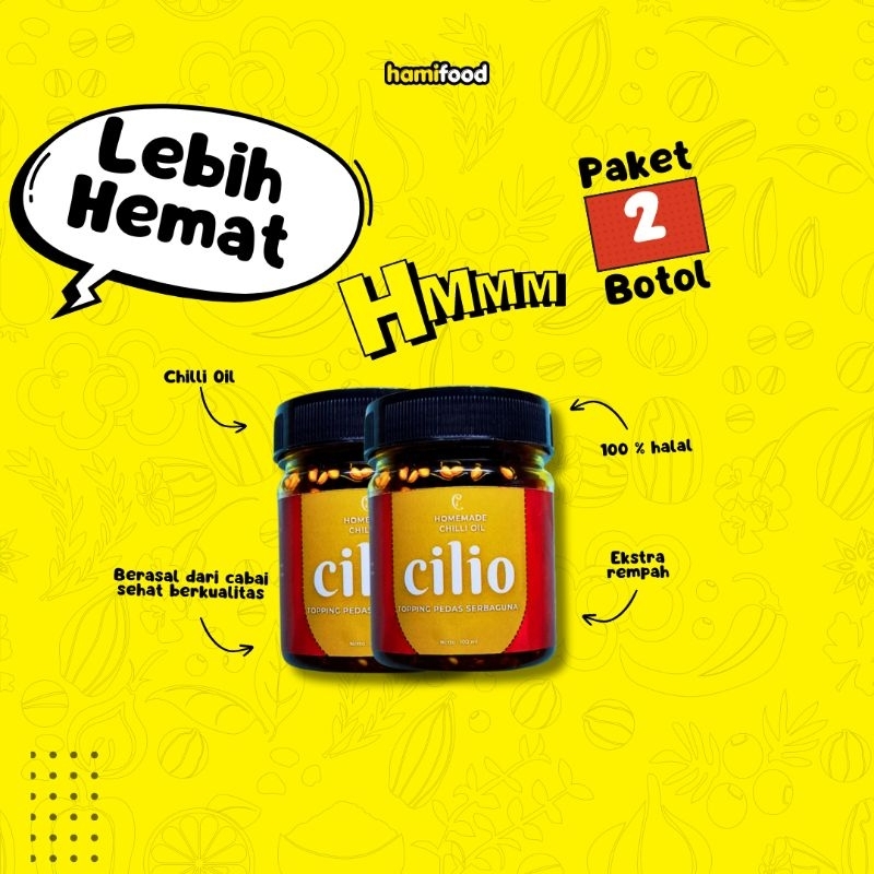 

Paket Hemat 2 Botol Cilio, Chilli Oil Sambal Pedas Serbaguna