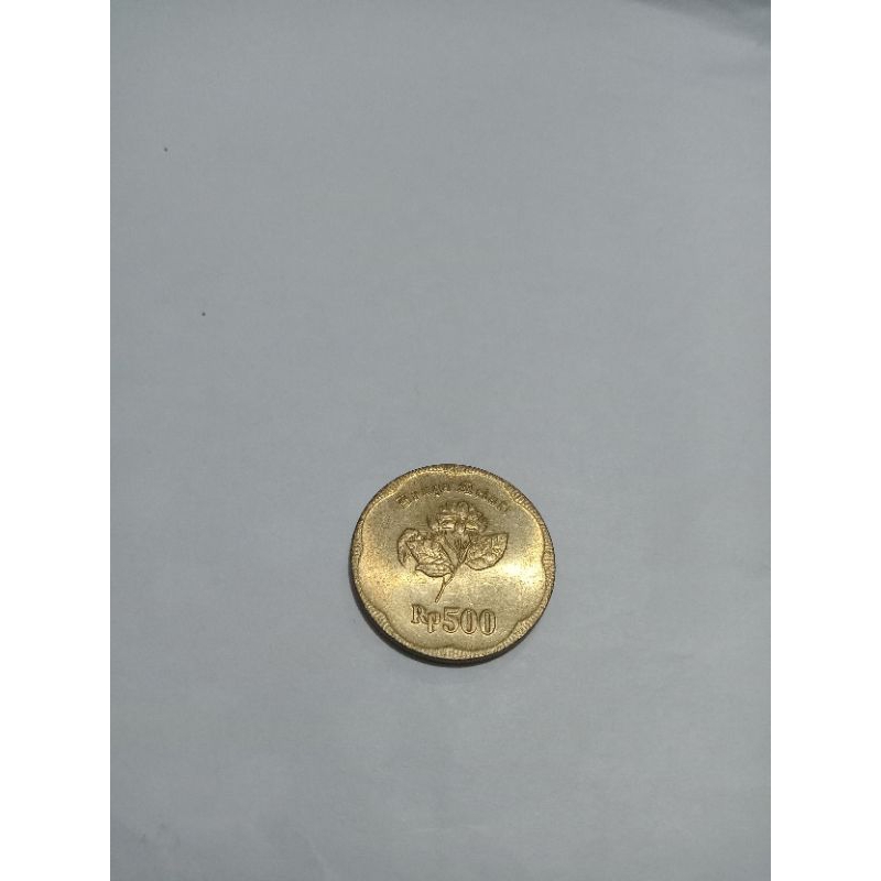 Koin 500 melati kuning tahun 1991