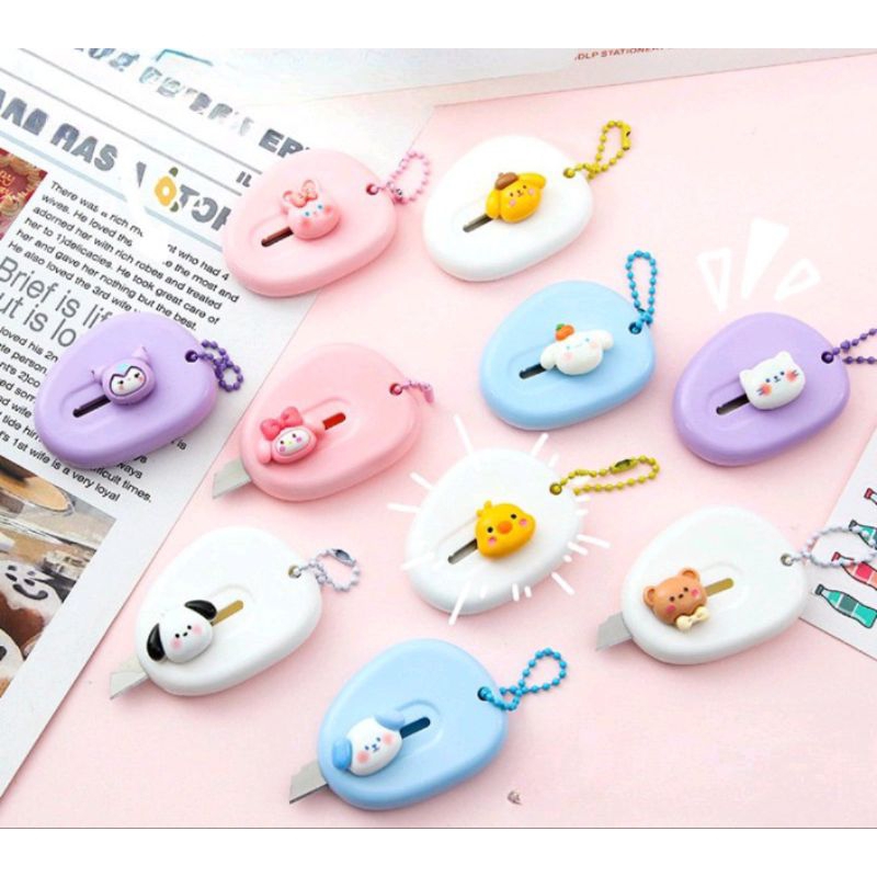 

Cutter mini bentuk awan motif Sanrio Kuromi Cinnamoroll Melody (TANPA GANTUNGAN)