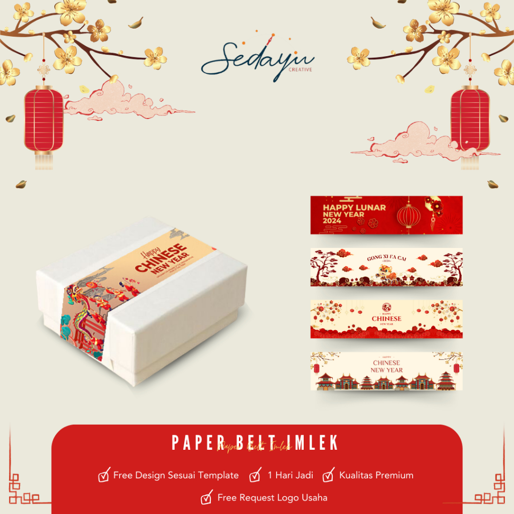 Paperbelt Imlek | Hiasan Imlek | Paper Belt Imlek | Paper belt chinese new year | paper belt lunar |