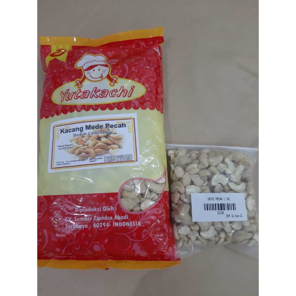 

Kacang Mede Pecah 100gr/ Kacang Mente pecah/ cashew/ Mente