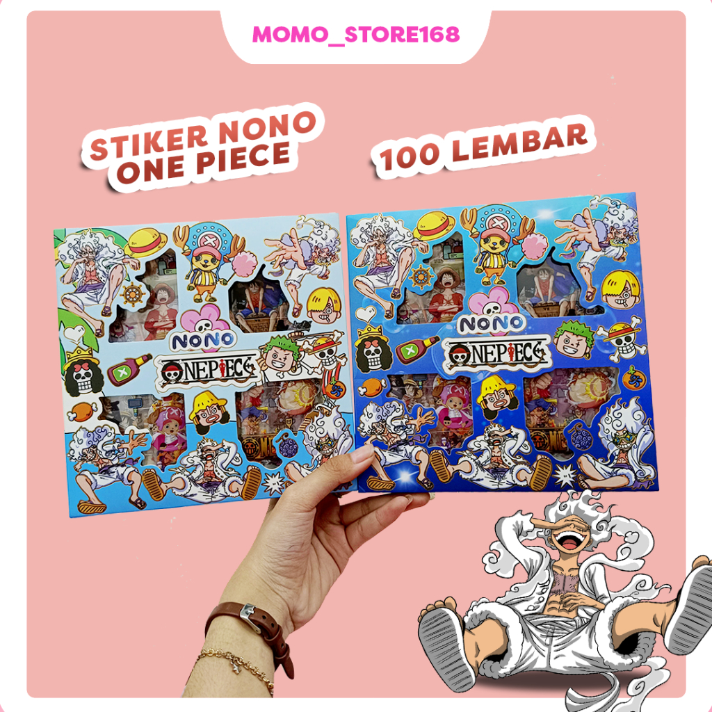 

Stiker One Piece, Stiker Momo Nono One Piece 100 pcs Waterproof Mainan anak