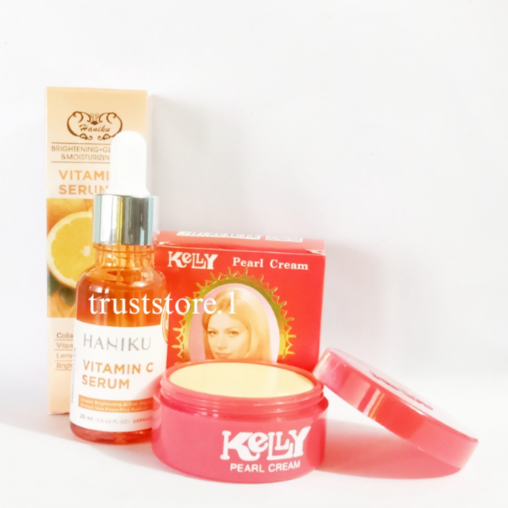 Paket Kelly Pearl Cream 15g + Serum Vitamin C