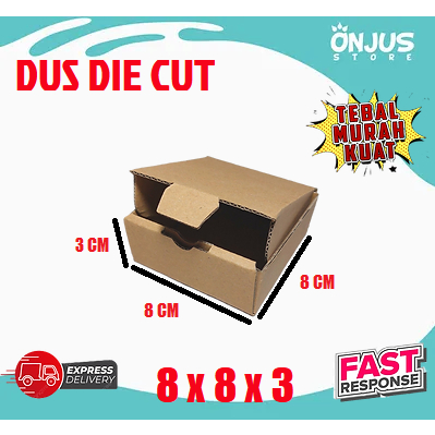 

KARDUS BOX KARTON PACKING DUS PIZZA DIE CUT AA2 POLOS 8 cm x 8 cm x 3 cm