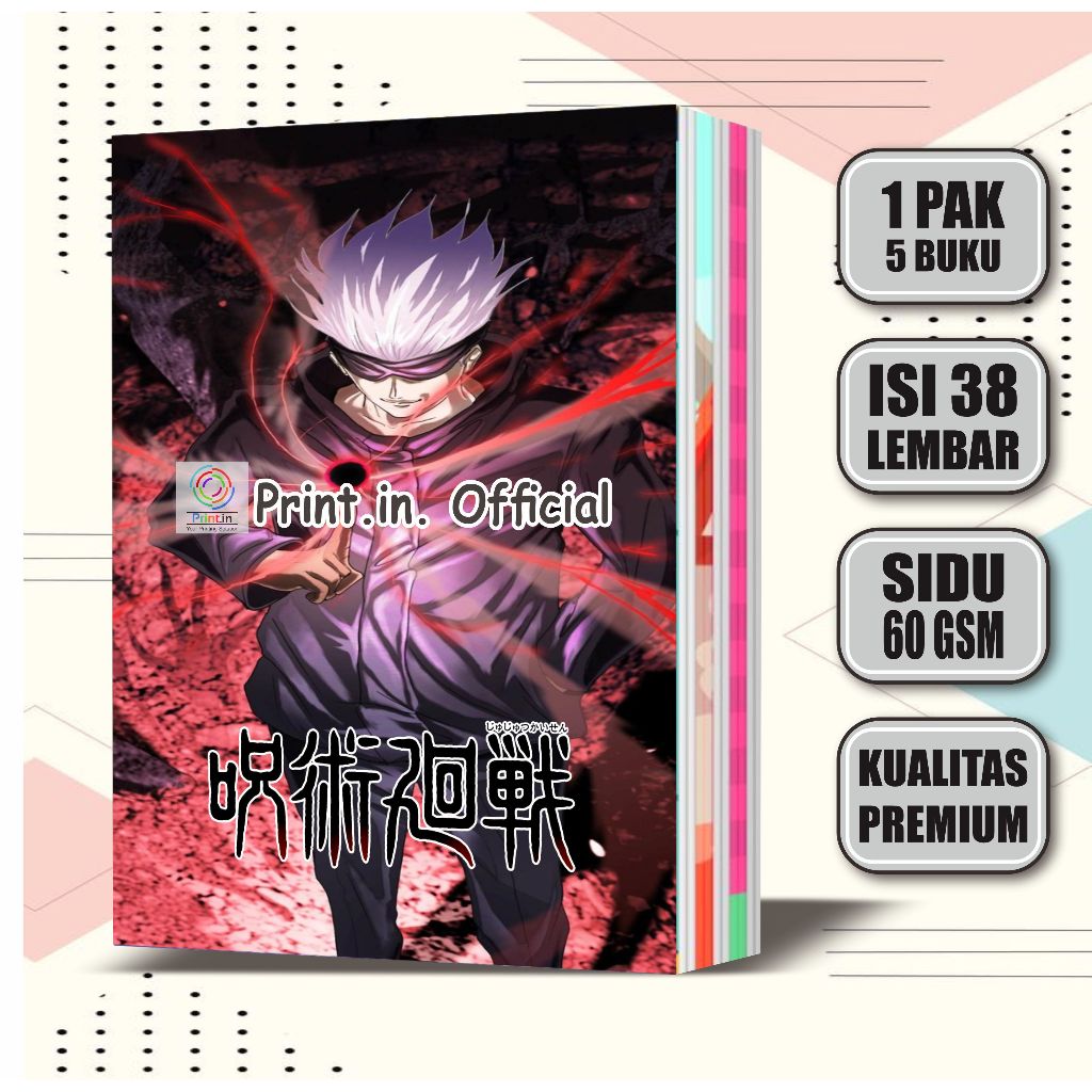 

Buku Tulis Custom Jujutsu Kaisen 38 Lembar / Buku Tulis Sekolah